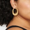 Oval Textured Hoop Earrings - Wild Fable™ Gold - 2 of 3