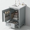 20" Bathroom Vanity with Ceramic Sink, Soft-Close Door, Storage Rack, Drawer, Freestanding MDF Cabinet - 3 of 4
