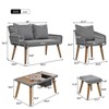Maggift Patio Seating Sets, Modern Seating Set, Make Every Patio Moment Special, Designed for Relaxation and Style, Gray, 50.3"*24.9"*33.3" - 4 of 4