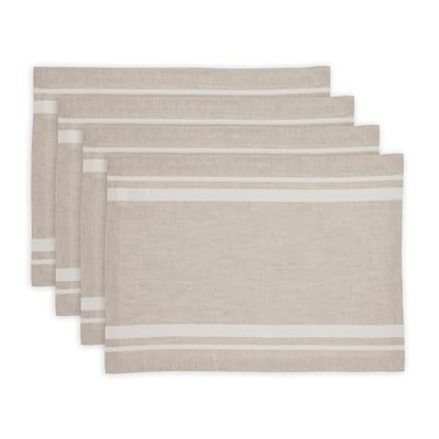 Solino Home Striped Linen Placemats | French Stripe