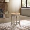 Carolina Living 24" Leif Swivel Rush Seat Counter Height Barstool Weathered Gray: Solid Wood, Indoor Use - 2 of 3