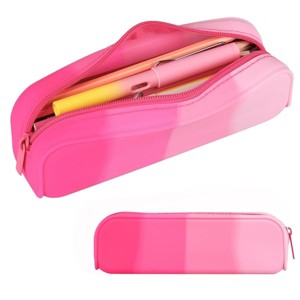 INFURNIC Pencil Cases Kids Large Capacity Waterproof Zipper Pouch Extra Big Pencil Bag for School Supplies Art Tools, Pink, 8.3"*2.8"*0.5" - 1 of 4