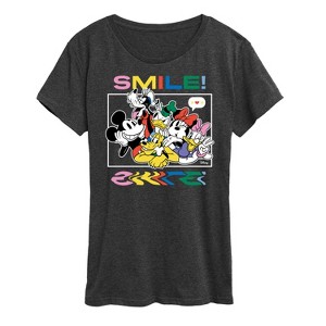 Women's - Disney - Mickey, Pluto, Minnie, Donald Duck, Goofy & Daisy Short Sleeve Graphic T-Shirt - 1 of 4
