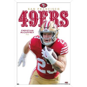 Trends International NFL San Francisco 49ers - Christian McCaffrey Feature Series 24 Framed Wall Poster Prints - 1 of 4