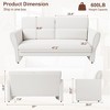 Loveseat Sofa for Living Room, Modern Boucle Upholstered Couch with Lumbar Pillow, Deep Seat Loveseat - 2 of 4