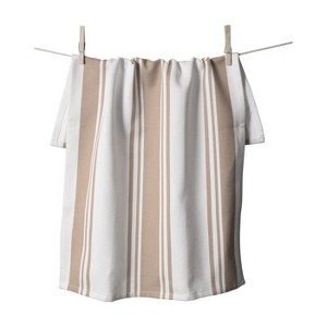 KAF Home Centerband Oversized Kitchen Towel, 100% Cotton, Taupe - 1 of 1