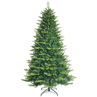Tangkula APP Controlled Christmas Tree, PE/PVC Xmas Tree w/ Color Changing LED Lights & Branch Tips