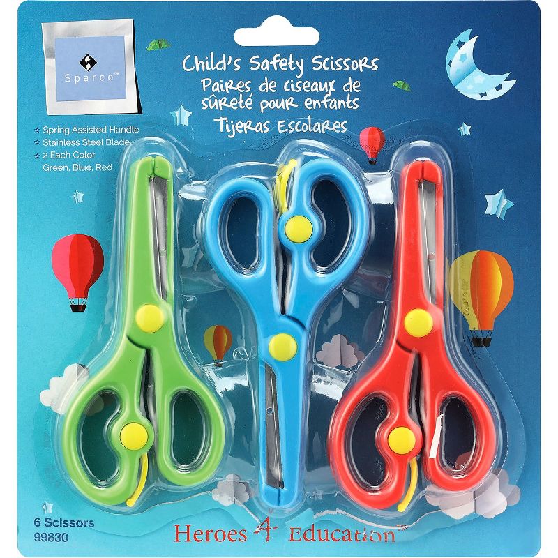 Sparco Child Safety Scissors 6/PK AST 99830, 1 of 3