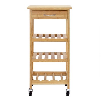 Oceanstar Bamboo Kitchen Trolley