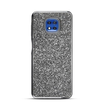 MyBat Encrusted Rhinestones Hybrid Case Compatible With Motorola Moto G Power (2021) - Electroplated Gun Metal / Iron Gray