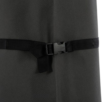Heavy-Duty Gray Waterproof Patio Umbrella Cover with Metal Zipper