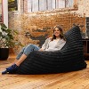Jaxx Pillow Saxx 5.5-Foot Faux Fur - Luxuriously Soft Bean Bag Floor Pillow and Lounger, Mondo Black - 4 of 4