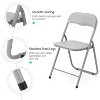 Folding Chairs with Cushion, Outdoor & Indoor Event Portable Metal Folding Chairs with Non-Slip Feet Pads Stackable Chairs - 4 of 4