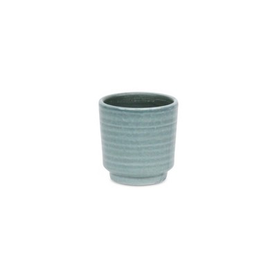Cheung's Celadi Green Rippled Ceramic Pot - Small