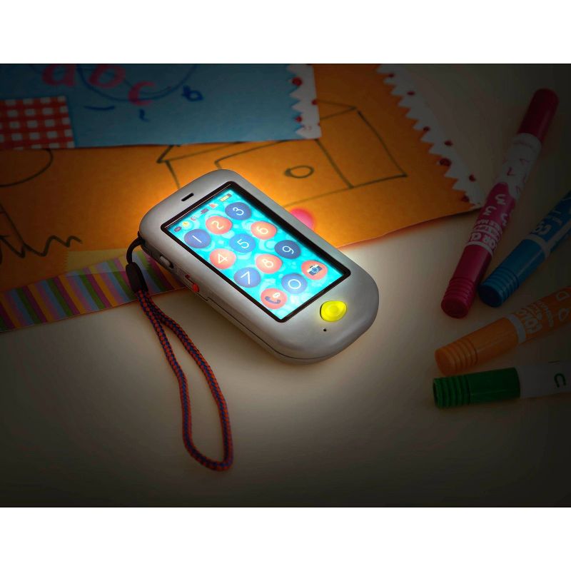 B. toys Interactive Toy Smart Phone - Hi!! Phone Metallic Silver, 5 of 9