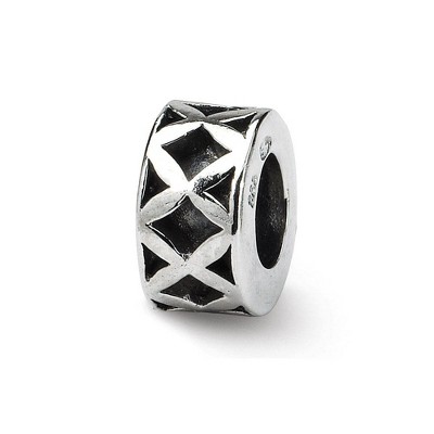 Black Bow Jewelry Sterling Silver X Spacer Bead Charm