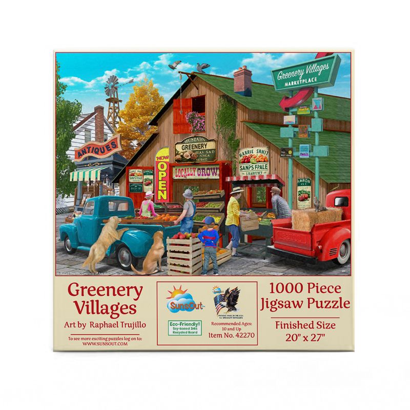 Sunsout Greenery Villages 1000 pc   Jigsaw Puzzle 42270, 3 of 6