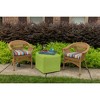 Casual Cushion Stripe Sunbrella Fabric 1-Piece Indoor/Outdoor Wicker Seat Pad, 18"W x 18"L - 2 of 4