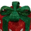 Northlight Lighted Gift Boxes Christmas Outdoor Decorations - 10" - Red and Gold - Set of 3 - 4 of 4