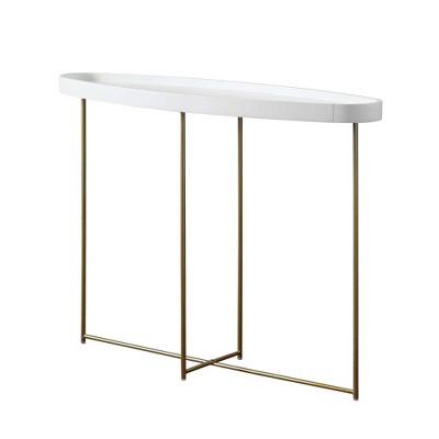 Lunar Console Table White/Gold - Breighton Home