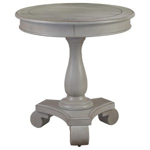 Best Master Furniture,Engineered Wood Round End Table in Antique Gray - 1 of 3