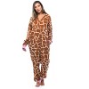Just Love Womens One Animal Print Adult Bodysuit Hooded Pajamas - 4 of 4