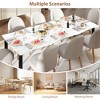 71" / 78" Rectangular Dining Table for 6-8 with Wave Irregular Edge and Metal Frame Waterproof Scratch-Resistant, Versatile for Dining/Work/Study - 3 of 4