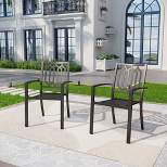 2pc Outdoor Stackable Bistro Chairs - Captiva Designs