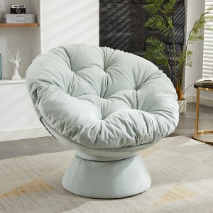 Racxily Oversized Swivel Accent Chair, 360 Swivel Barrel Chair, Papasan Chair for Living Room Bedroom - 1 of 4