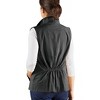 Collections Etc Snap Front and Cinch Back Sleeveless Vest with Front Slant Pockets - Flattering Layering Piece for Outfit - 3 of 4