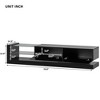 70.8" TV Stand with 2 Media Storage Cabinets and 16-color RGB LED Color Changing Lights for 75 Inch TV 4M - ModernLuxe - 3 of 4