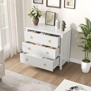 3-Drawer Rattan Dresser, 29" Tall Storage Cabinet for Bedroom, Closet, Nursery, Hallway & Living Room - 1 of 4