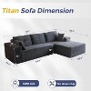 MAXYOYO 104" Modular Couch with Chaise and 49'' Boneless Chaise Lounge, Sofa in A Box, No Assembly Required, 3 Packages Shipping - 2 of 4