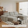 114.2'' L-Shaped Sectional Sofas with Adjustable Backrest and Ottoman, Storage Space and Space-Saving Design for Living Room & Bedroom - 4 of 4