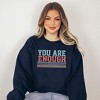 Simply Sage Market Women's Graphic Sweatshirt You Are Enough Stripes - 2 of 3