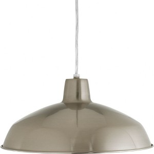 Progress Lighting, Sanabria, 1-Light Pendant, Brushed Nickel, Spun Metal Shade - 1 of 2
