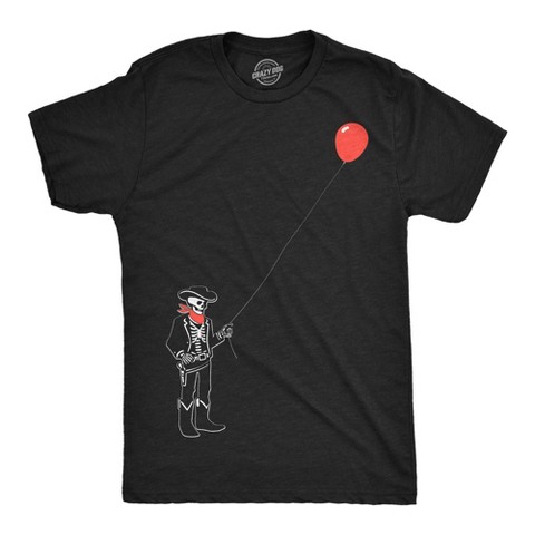 Мужские футболки Crazy Dog T-Shirts, Inc. Mens Funny T Shirts Cowboy Skeleton Balloon Sarcastic Tee For Men - Crazy Dog Men's T Shirt with Fun Design Black XXL