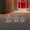 Northlight LED Lighted Stars Christmas Outdoor Decorations - 13.75" - White -Set of 3 - 3 of 4