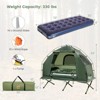 Costway 1-Person Waterproof Camping Tent Cot with Air Mattress, Pillow, Sleeping Bag - 3 of 4