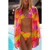 Moda Minx Chasing Sunsets 'Golden Hour' Day-Glo Tie Dye Chiffon Beach Shirt - 4 of 4
