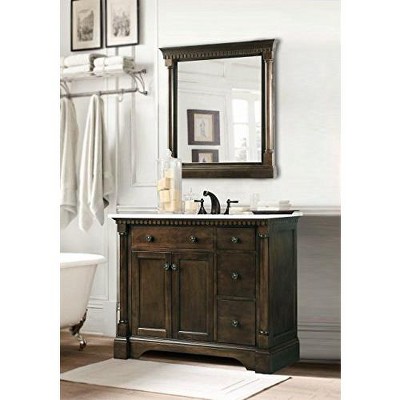 Legion Furniture 36 Inches Mirror With Antique Coffee Finish