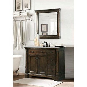 Legion Furniture 36 Inches Mirror With Antique Coffee Finish - 1 of 2