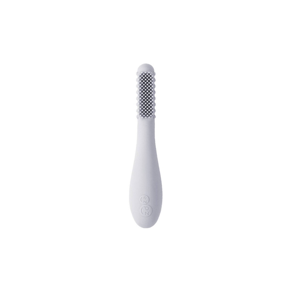 Photos - Electric Toothbrush EZPZ Baby-Led Toothbrush Extra Soft - Pewter: Silicone, Manual Toothbrush, 4.5 Length 
