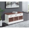 NicBex Modern 39.25" Storage Bench with 3 Drawers and 3 Baskets for Living Room and Entryway - 2 of 4