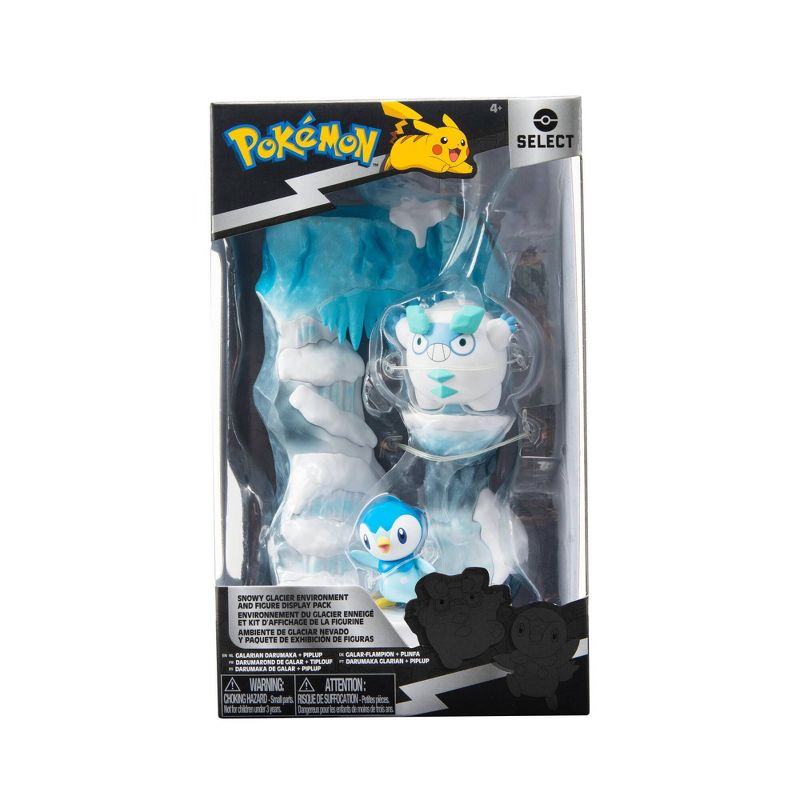 Pok&#233;mon Select Snowy Hill Glacier Environment Display with Galarian Darumaka and Piplup Mini Figures, 4 of 10