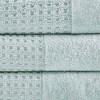 6Pcs 100% Cotton Solid Color Bath Towel Set, Anti-Microbial Certified Waffle Jacquard Quick Dry Bath Towel - 3 of 4
