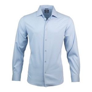 Chaps Mens Slim Fit Dress Shirt Wrinkle Resistant Stretch White Long Sleeve Shirts for Men Formal - 1 of 4