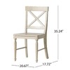 Lyngins Farmhouse Dining Chairs (Set of 2), Acacia Wood Kitchen Chair,  Living Room Chair with X-Shaped Backrest, Armless Chair for Dining Room - 3 of 4