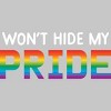 Adult Design By Humans Won't Hide My Pride Rainbow By machmigo T-Shirt - 2 of 2