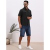 INSPIRE CHIC Men's Solid Short Sleeve Button Down Chest Pockets Linen Shirt - 2 of 4